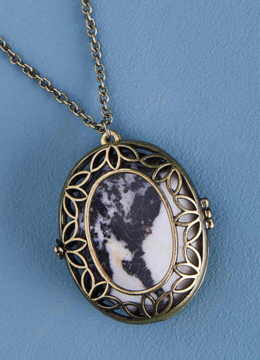 Mystic Worry Stone Locket Necklace