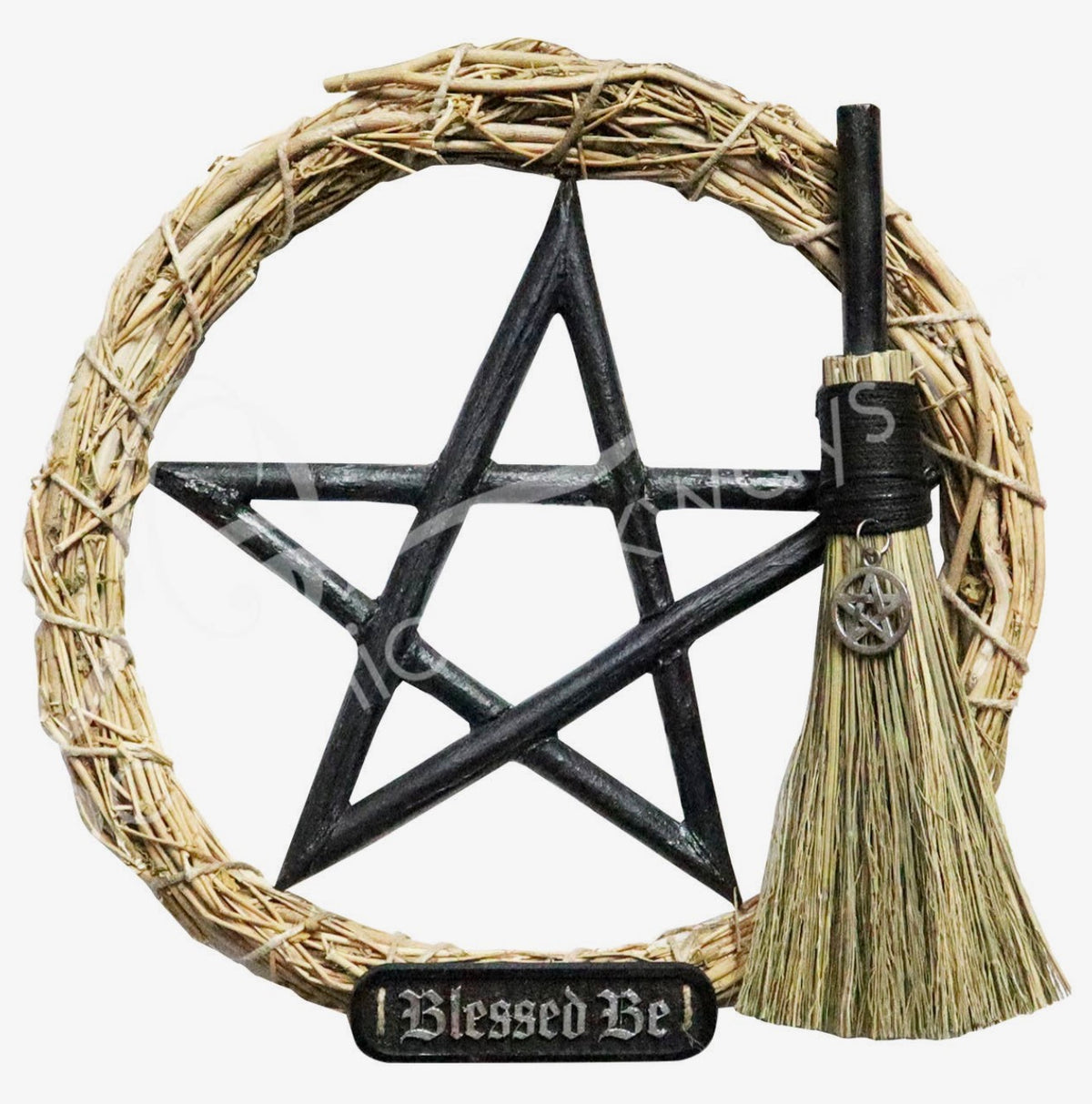 Pentacle Wreath with Mini Besom