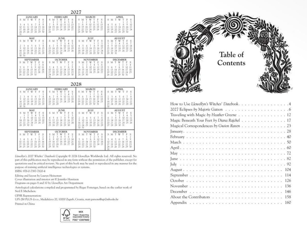 2027 Witches’ Datebook – Daily Magic